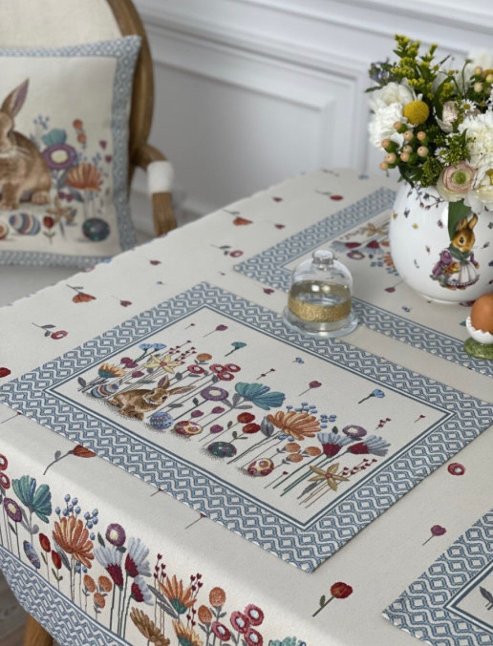 Easter Tablecloths Easter Textile Easter Tablecloth With Etsy
