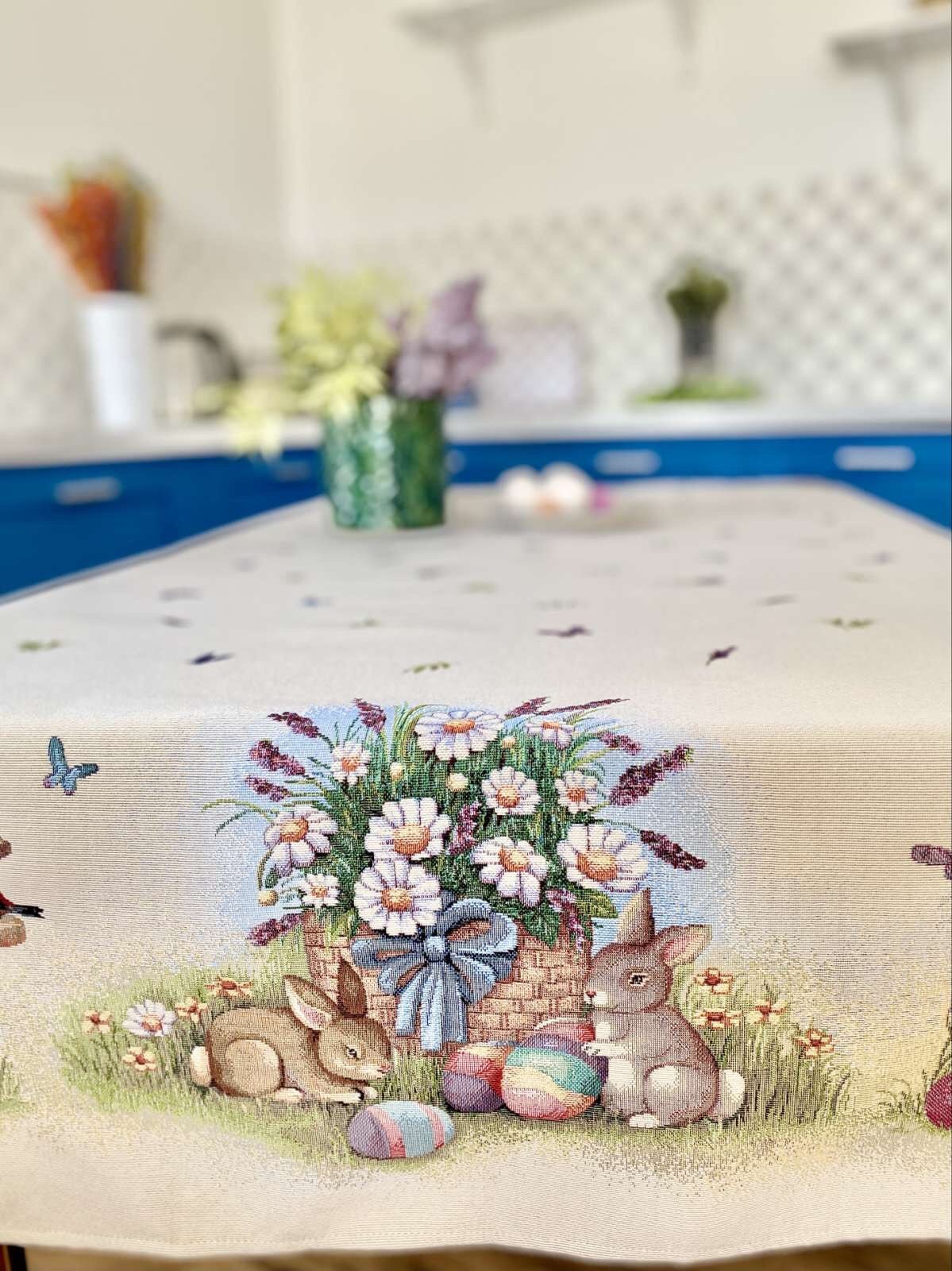 Easter Tablecloths Easter Textile Easter Tablecloth With Etsy UK