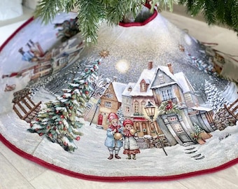 Christmas Tree Skirt, Dark Tapestry Decor, Christmas Decor, Christmas Decoration, New Year Gift, Winter Ornaments Tree Skirt