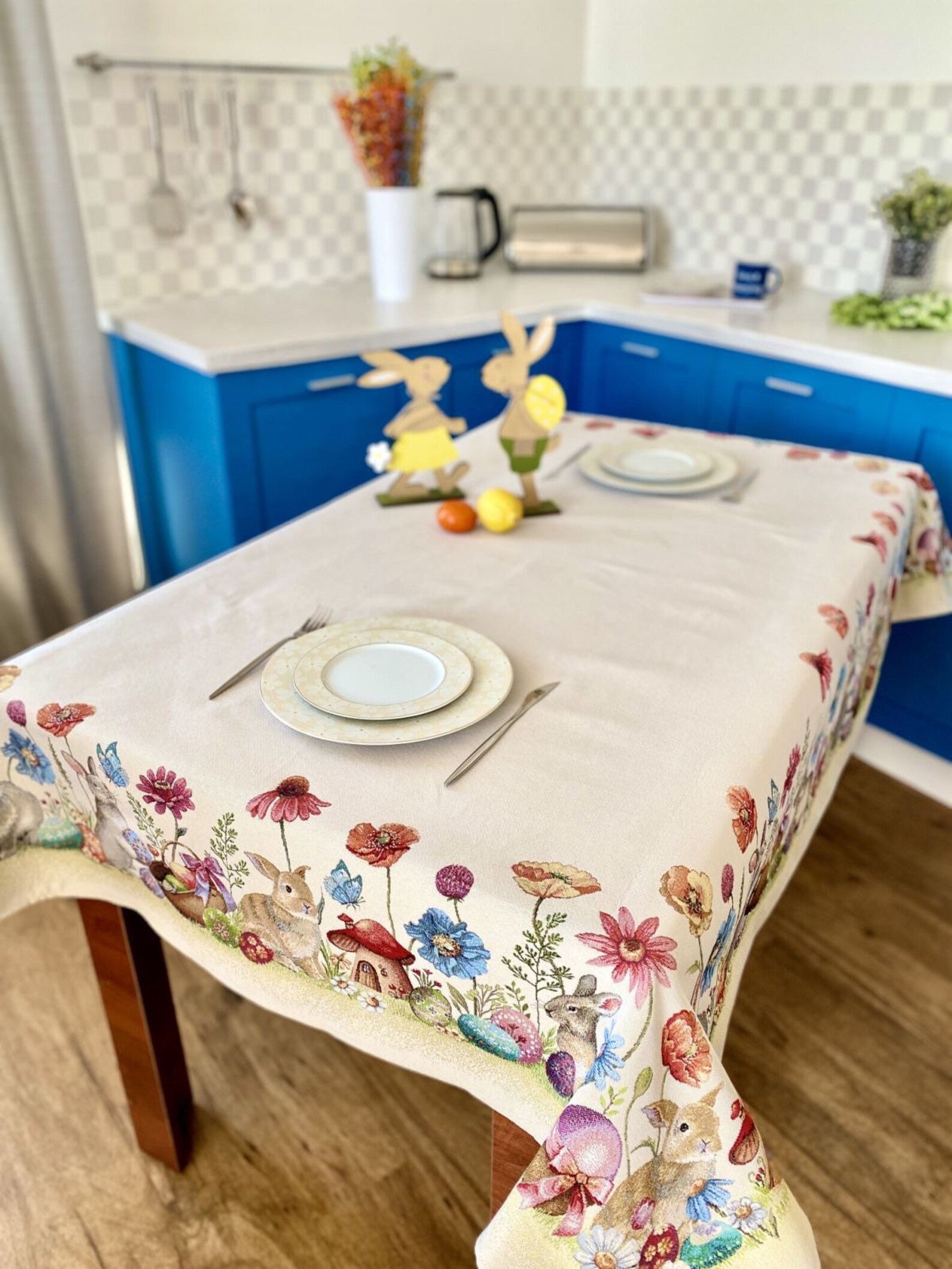 Easter Tablecloths Easter Textile Easter Tablecloth With Etsy