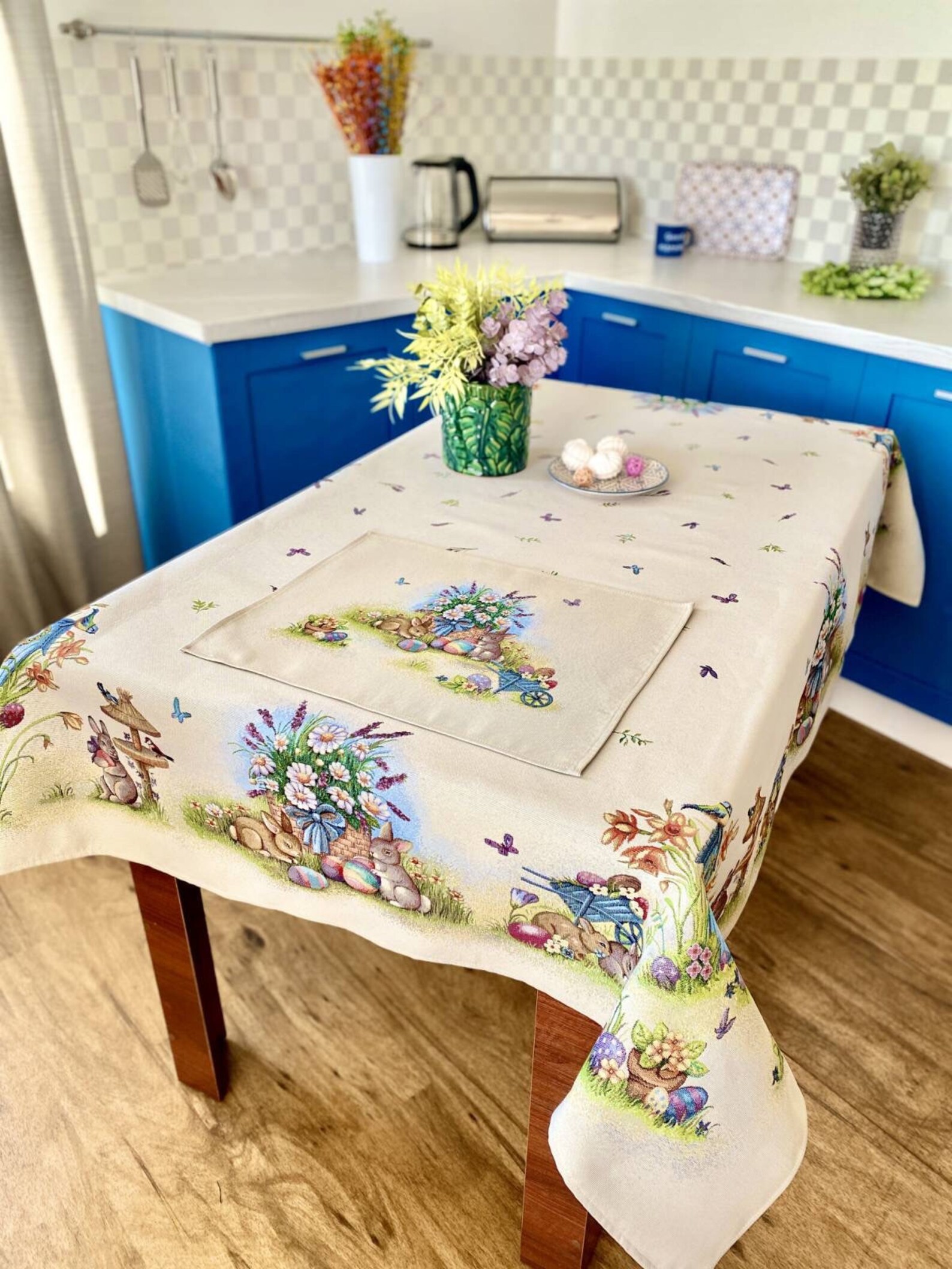 Easter Tablecloths Easter Textile Easter Tablecloth with Etsy