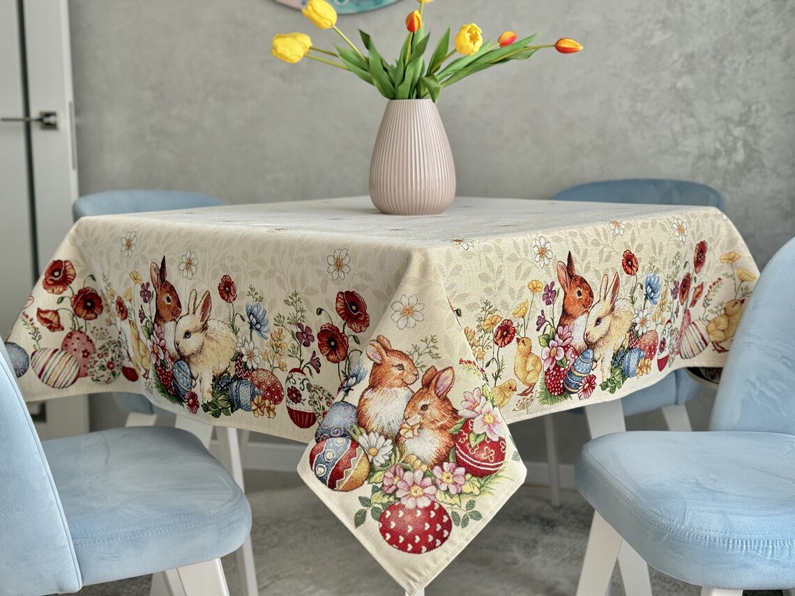 Spring Tablecovers Rectangle Easter Table Cover, Spring Design Tablecloth, Family Gift ...