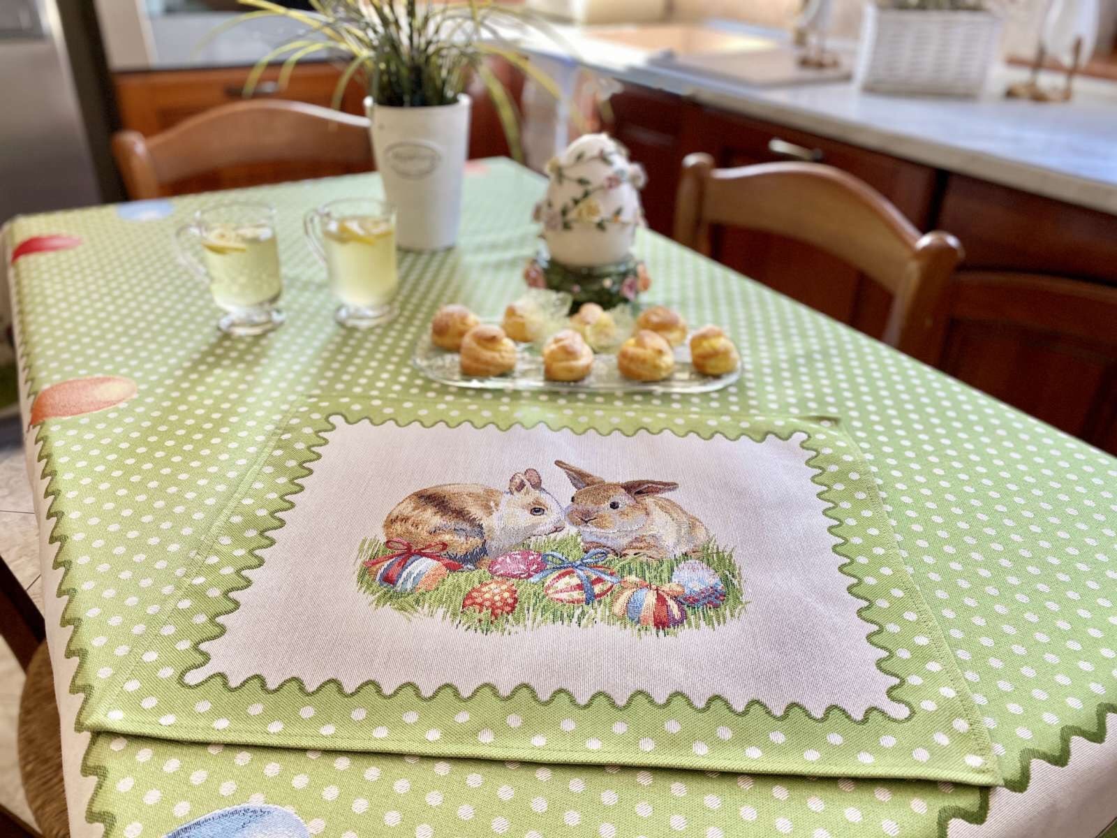 Easter Napkin Easter Textile Easter Tablecloth With Eggs Etsy UK