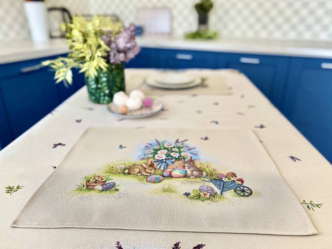 Easter Tablecloths Easter Textile Easter Tablecloth With Etsy UK