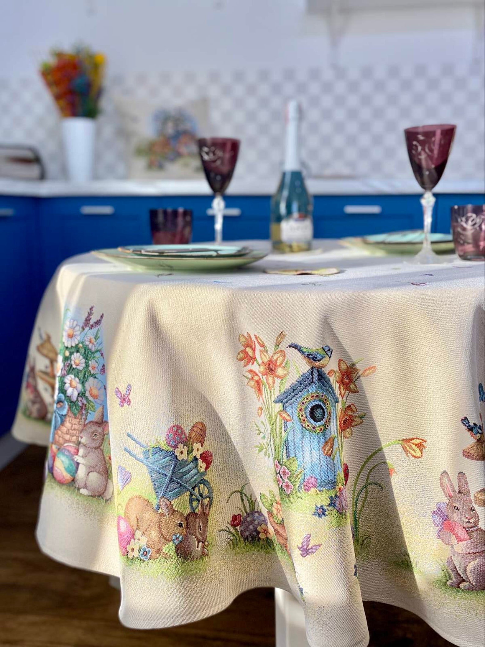 Oval Easter Tablecloth - mtke9jj