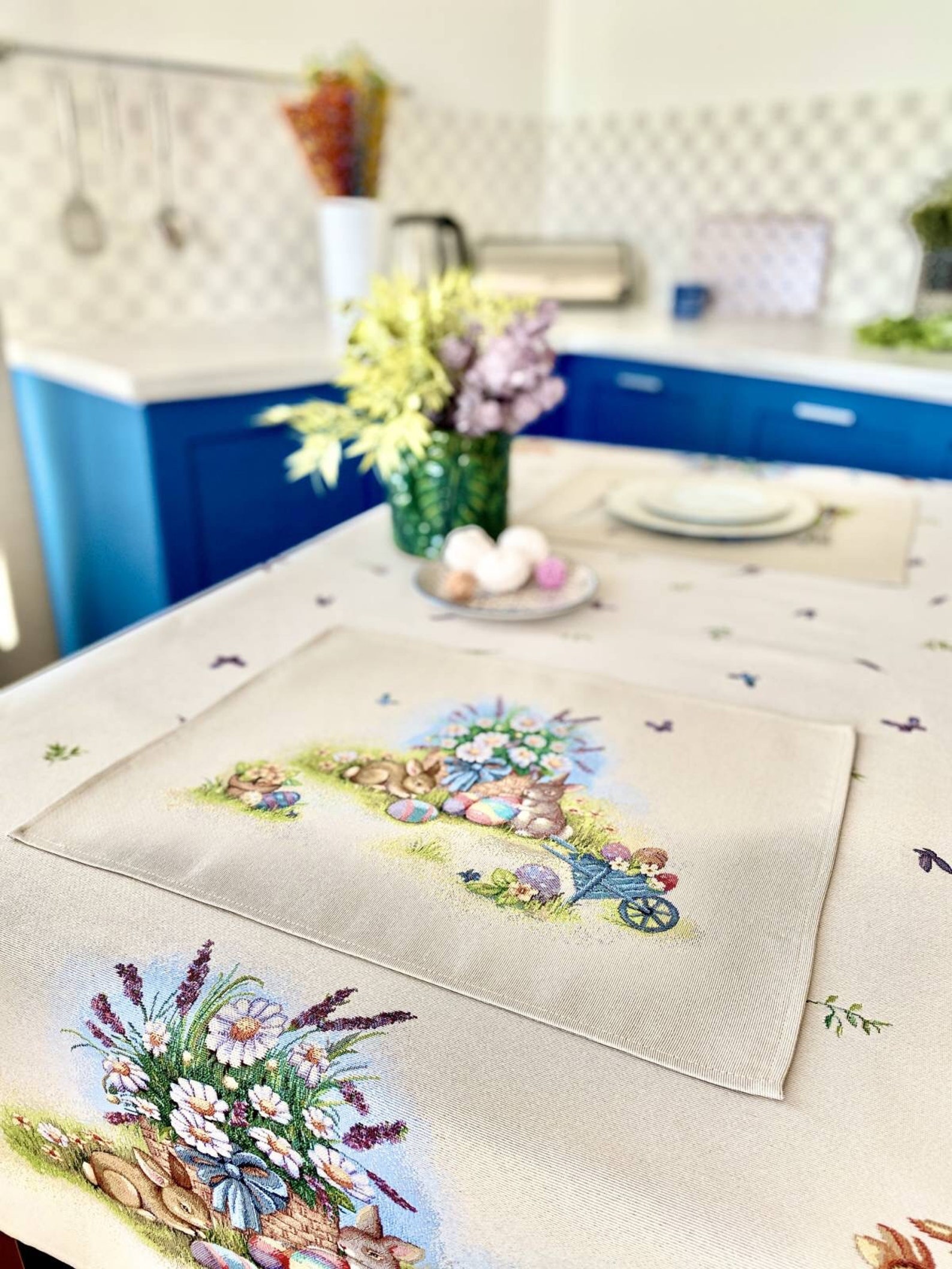 Easter Tablecloths Easter Textile Easter Tablecloth With Etsy UK