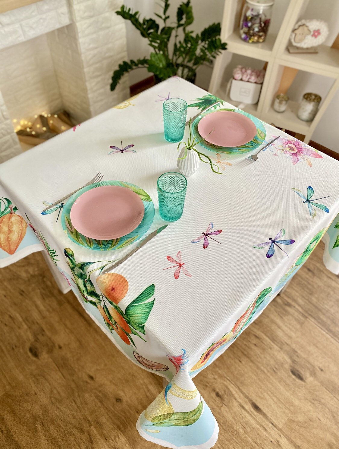 Waverly Spotlight Tischdecke 132x178 Cm – Mediterraner Fliesendruck, Wasserabweisend