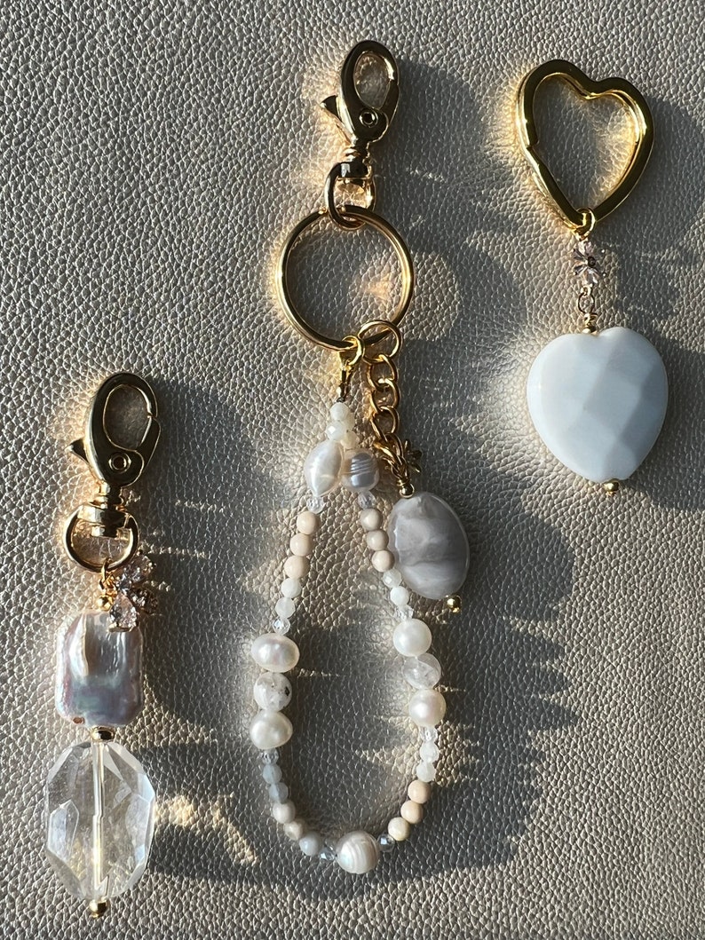 Quartz Freshwater Pearl Jade Moonstone Crystal Natural Etsy