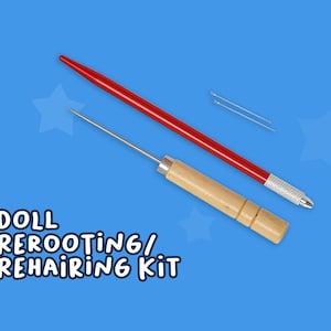 Doll Rerooting / Rehairing Tool Kit 4pcs (Includes Needles and Puncher)