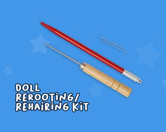 Doll Rerooting / Rehairing Tool Kit 4pcs (Includes Needles and Puncher)