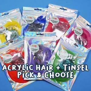 Acrylic Hair + Tinsel Pack for Toy Rehairing/Rerooting (My Little Pony, Dolls, and Others)