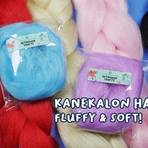 Kanekalon Festival Hair for Toy Rehairing/Rerooting (My Little Pony, Dolls, and Others)