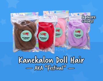 Kanekalon Festival Hair for Toy Rehairing/Rerooting (My Little Pony, Dolls, and Others)