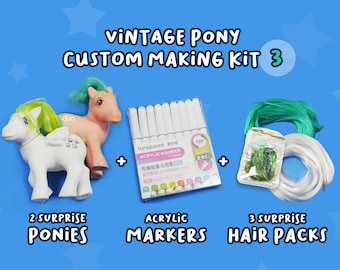 Surprise My Little Pony Restore Kit III (Vintage Ponies + Markers + Hairs)