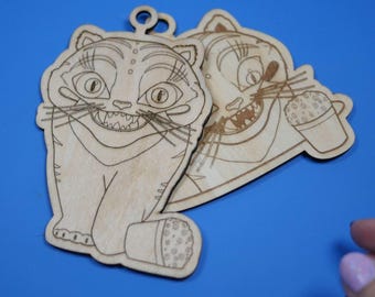 Engraved Derpy Tiger to Paint (K-Pop Demon Hunters Plywood Art, Versions Available)
