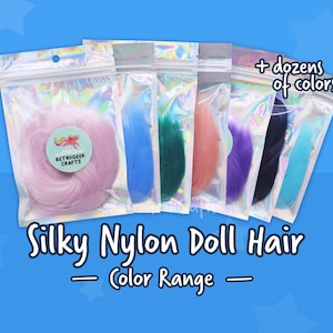 Seidiges Nylon Puppenhaar - FARBEN - zum Nachbehaaren von My Little Pony, Monster High, Barbie