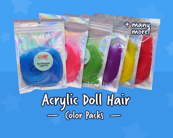 Acrylic Doll Hair - COLORS - for Rehairing My Little Pony, Monster High, Barbie
