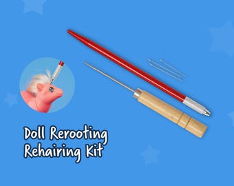 Doll Rerooting / Rehairing Tool Kit 5pcs (Includes Needles and Puncher)