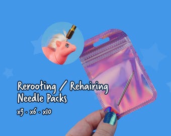 Doll Rerooting / Rehairing Needles 0.8 Size (Packs of x2, x6 and x10)