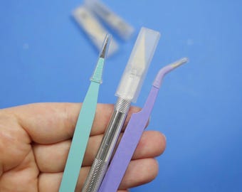Doll Restoring Basic Tools (with 20 Blades and 2 Types of Tweezers)