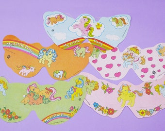 Vintage 1980s My Little Pony Masks, Hasbro Argentina, Set of 5