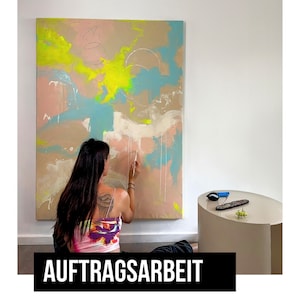 Commissioned work | colorful pictures | large paintings | paintings | unique pictures | gifts | handcrafted | beige picture | abstract picture | mini painting | XXL picture