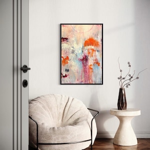 Colorful paintings|hand-painted|orange paintings|abstract modern paintings|paintings 60x80|framed pictures|acrylic paintings|large paintings|magenta picture|