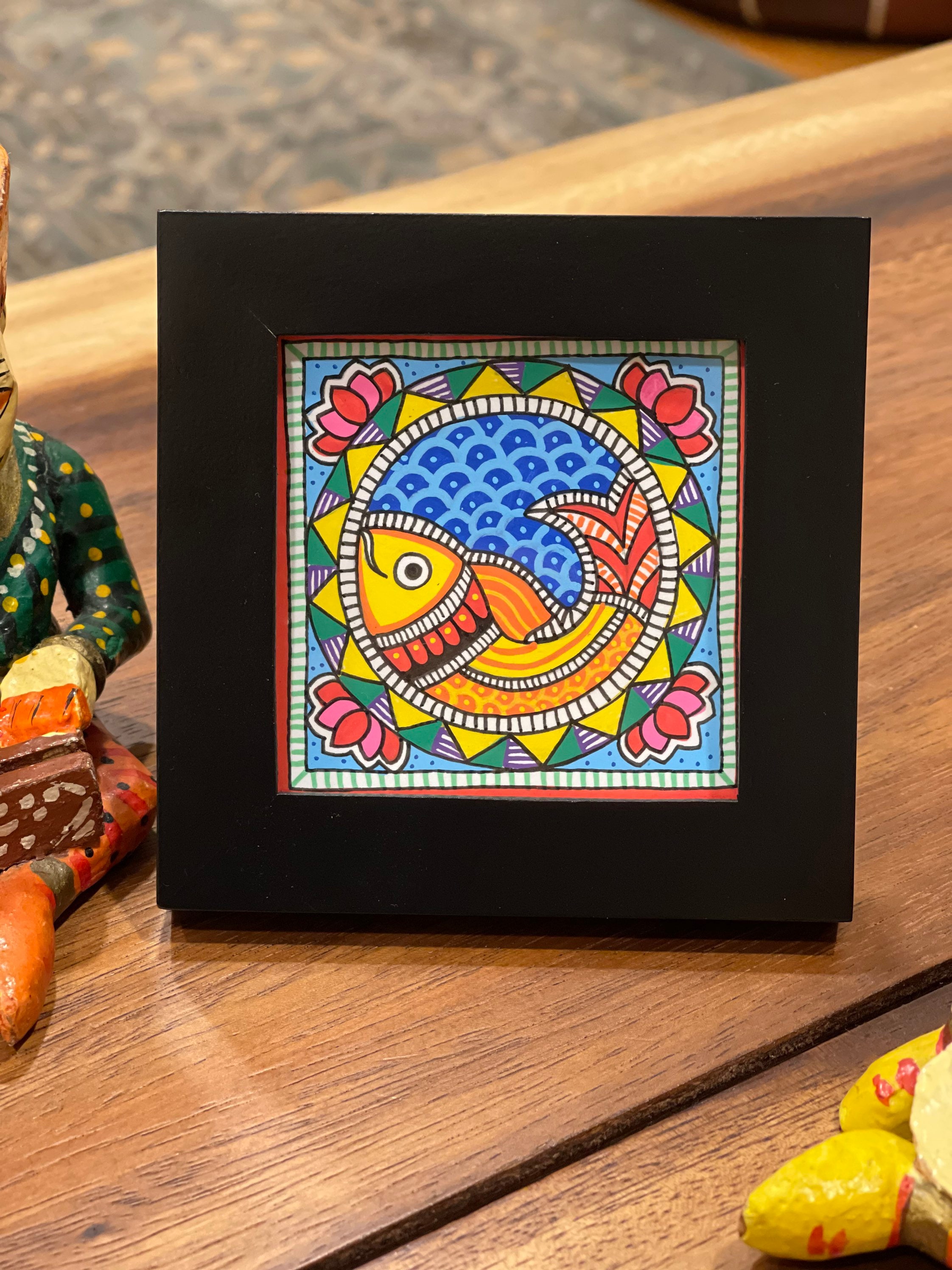 Miniature Madhubani Painting Madhubani Artwork 4x4 Inches Etsy