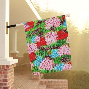 Floral Garden Flag: Colorful Flower Yard Decor