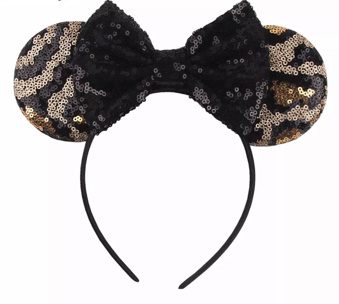 Ready to Ship Leopard Print Mickey Ears Minnie Mouse Disney - Etsy UK