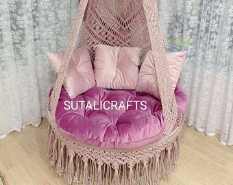 Macrame Swing, Macrame Hanging Chair, Macrame Patio Swing, Hammock Swing, Indoor Chair, Macrame Swing Chair, Hammock Swing ,Christmas gift