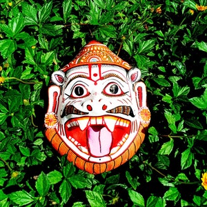 White Lion Paper Mache Mask| Lion Mask |Festival Mask| Handmade Mask| Father&#39;s Day Gift |Indian mask Wall Decor| Carnival Paper Mache Mask