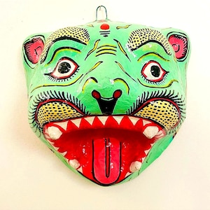 Tiger Mask|  Bengal Tiger Mask| Jungle Decor Tiger Mask, Handmade mask, Wall Decor/Animal Head/Bengal Tiger Paper Mache/PartyDecor/TigerHead