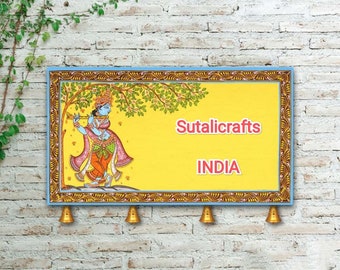 Handmade Name Plate | Door Name plate with Personalization| 18 inch * 12 Inch | Hand Painted Name Plate| House warming Gift with Alphabet