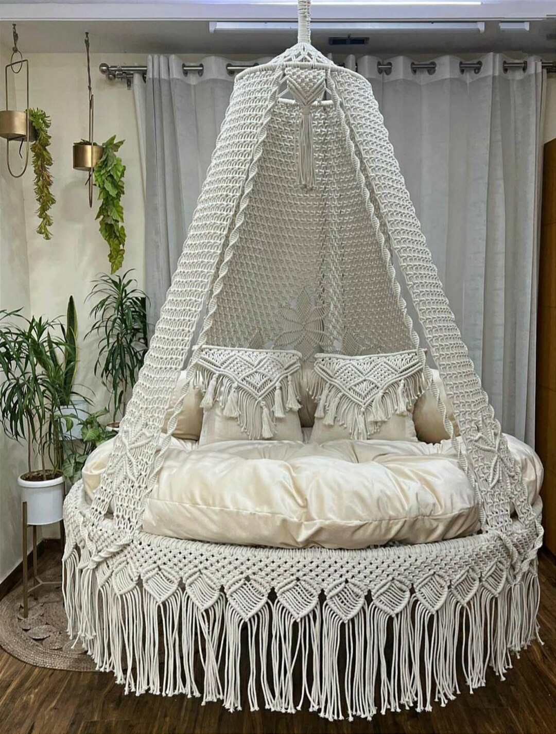 Macrame Double Seated Swing Chair, Macrame Hanging Chair, Macrame LARGE ...