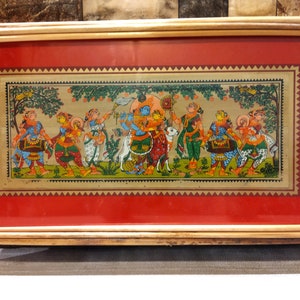 Pattachitra Painting, Hindu Festival Puri, Lord Jagannath Painting,Raasleela Pattachitra painting, Christmas gift, Spiritual Religious gift
