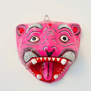 Tiger Mask|  Bengal Tiger Mask| Jungle Decor Tiger Mask, Handmade mask, Wall Decor/Animal Head/Bengal Tiger Paper Mache/PartyDecor/TigerHead