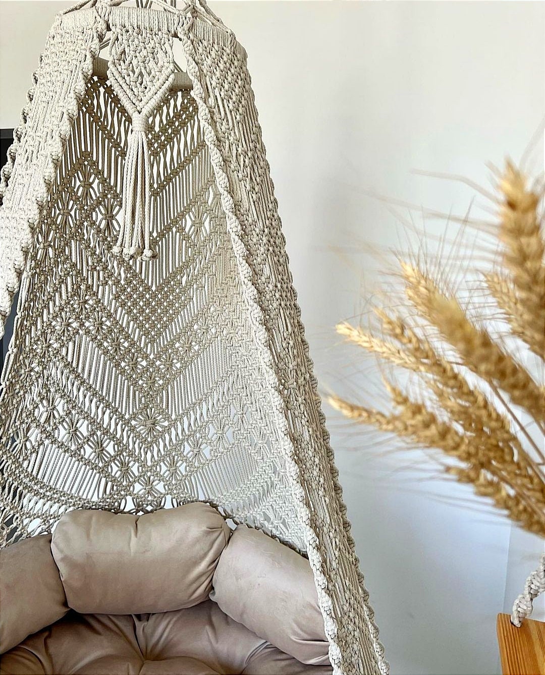 Macrame Swing Macrame Hanging Chair Macrame Patio Swing - Etsy