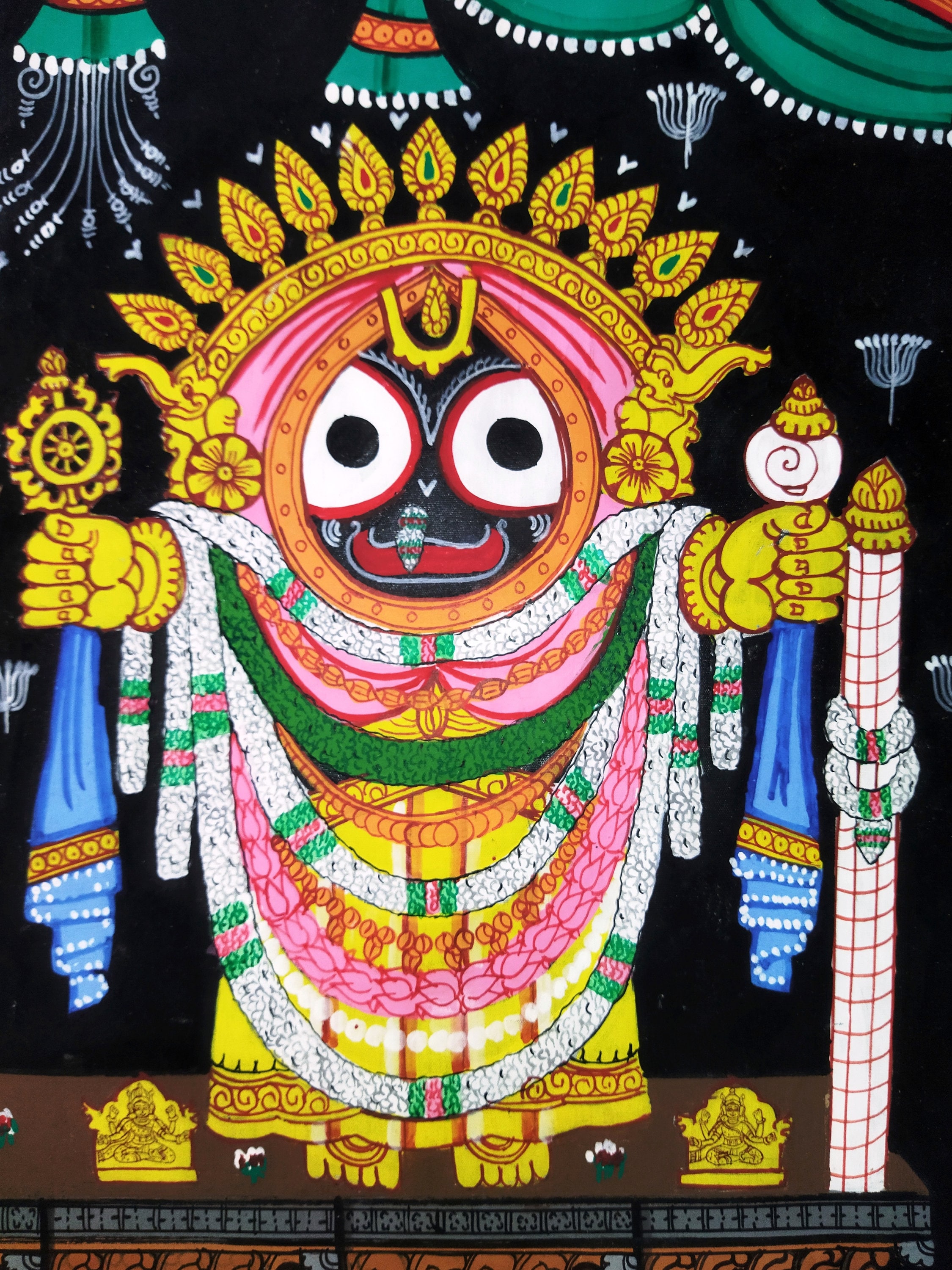 Lord Jagannath painting Handmade Wall Art Tapestry Etsy