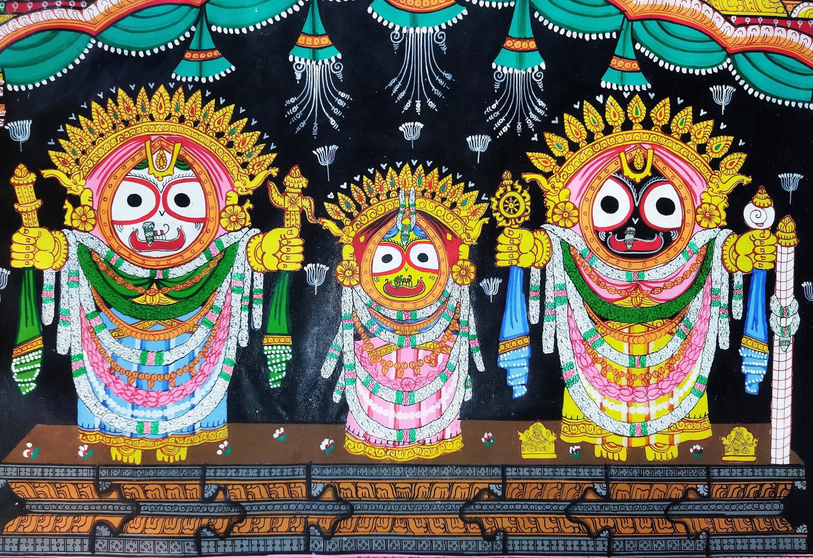 Lord Jagannath painting Handmade Wall Art Tapestry Etsy