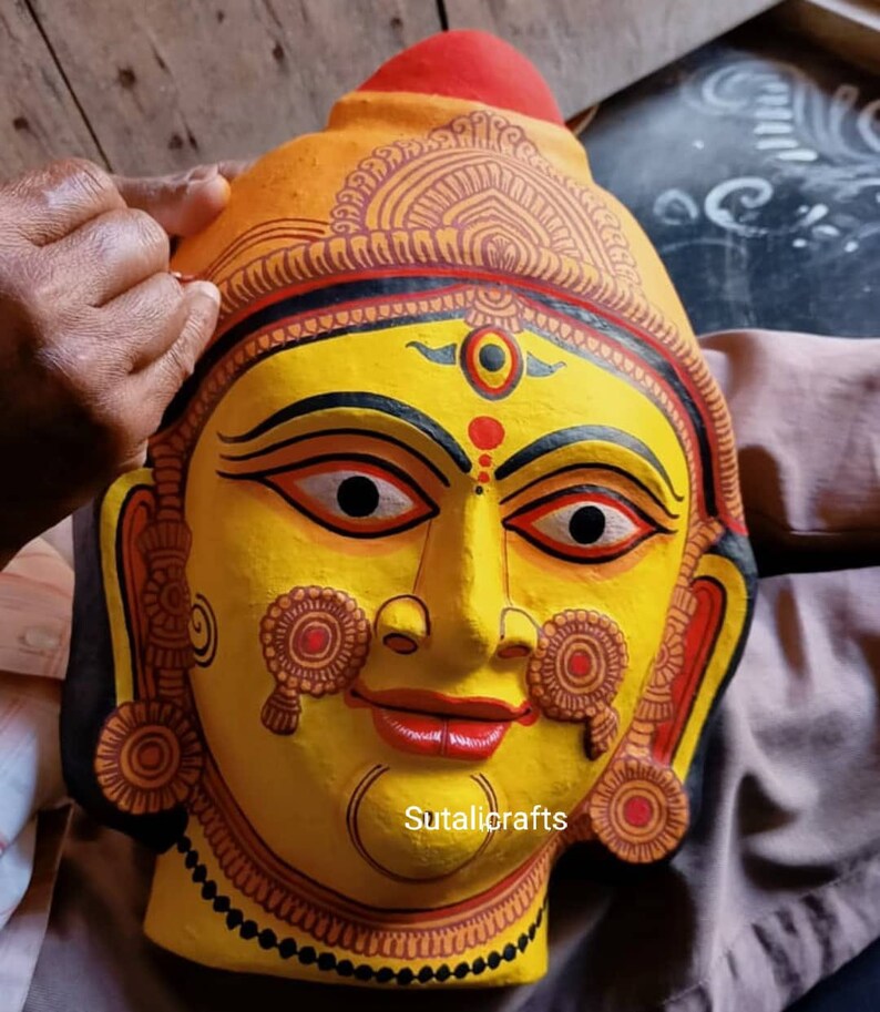 Goddess Statue Mask, Durga Parvati Idol Mask, Durgashakti Idol Mask