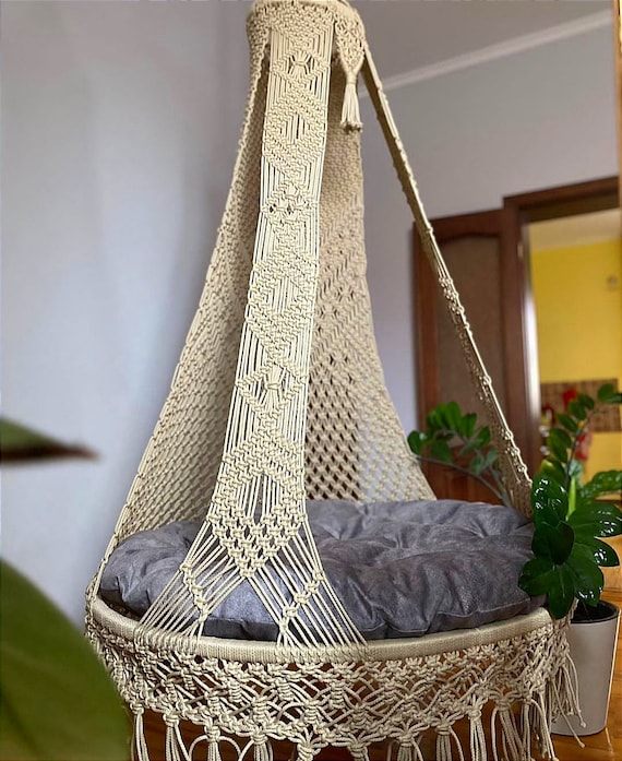Hamaca Columpio Plazas Columpio De Macramé De Dos Plazas, Silla