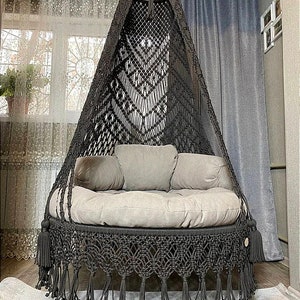 Macrame Swing, Macrame Hanging Chair, Macrame Patio Swing, Hammock Swing, Indoor Chair, Macrame Swing Chair, Hammock Swing ,Christmas gift