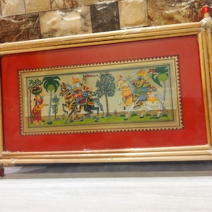 Pattachitra Painting, Hindu Festival Puri, Lord Jagannath Painting,Kanchi Vijay of Jagannath, Balaram, Diwali gift, Spiritual Religious gift
