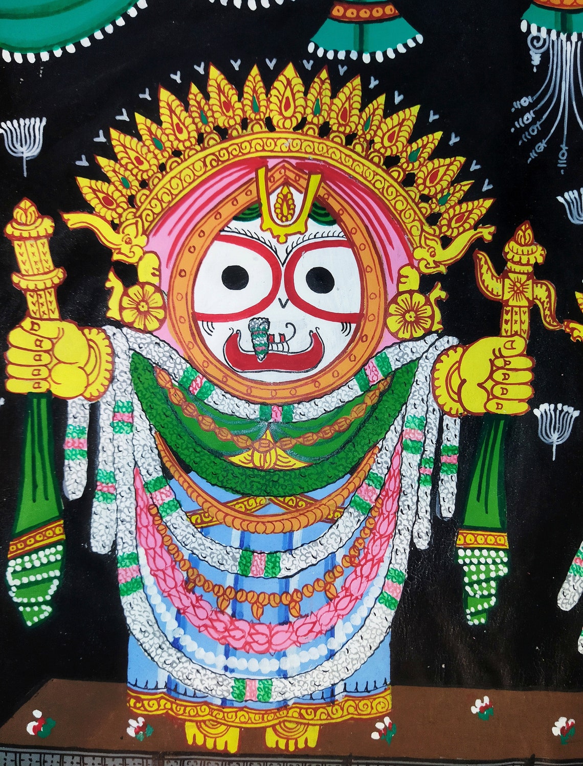 Lord Jagannath painting Handmade Wall Art Tapestry Etsy