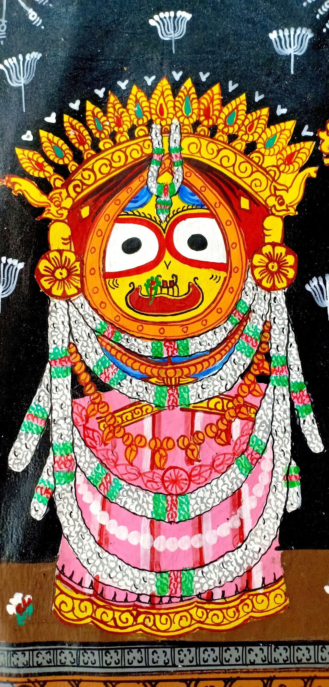 Lord Jagannath painting Handmade Wall Art Tapestry Etsy