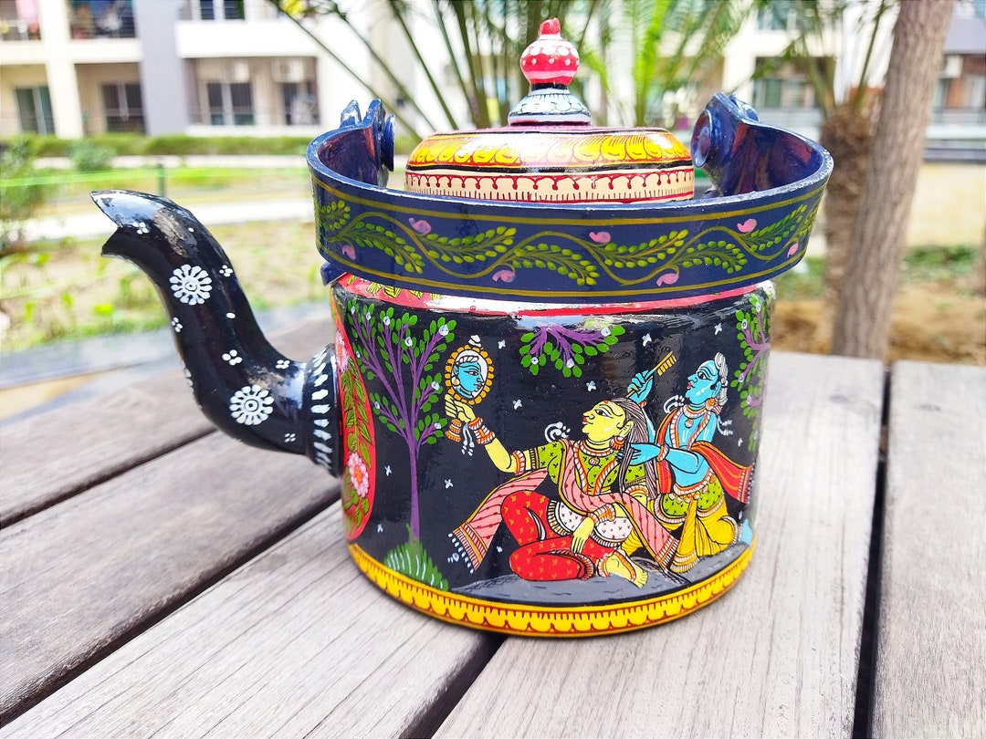 TEAPOT, Folk Love Story Teapot Ethnic Wedding Gift Xmas Gift Unique
