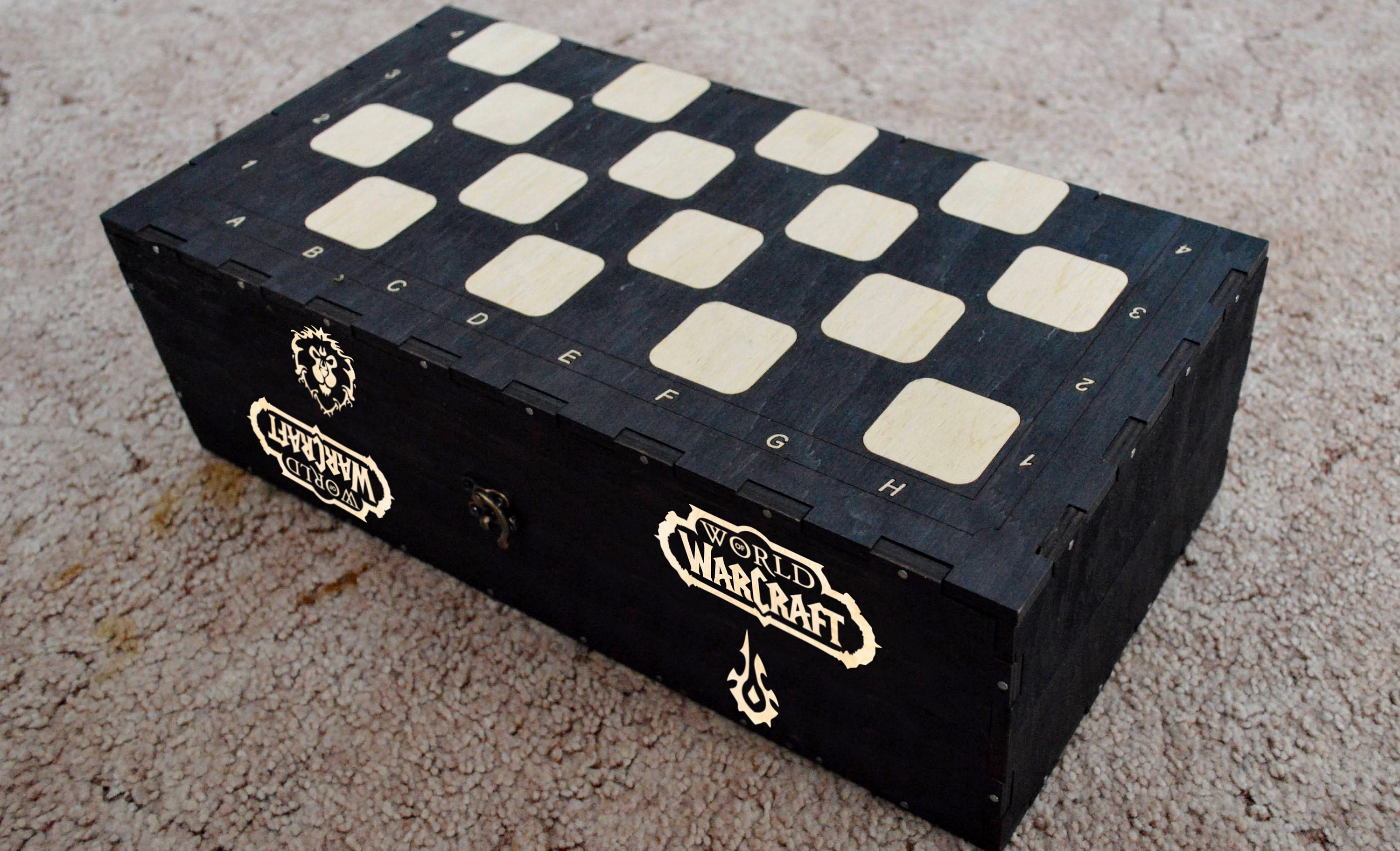 World of Warcraft Chess 3D printed Set with Wooden storage Etsy