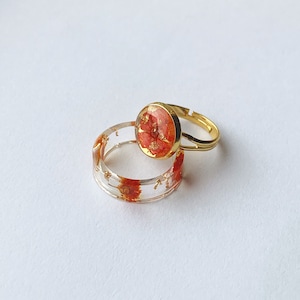 Anillos de amistad, set de anillos, anillos a juego, anillos de flores prensadas, anillos de resina, anillos de amistad, anillos de pareja, regalos para ella, aniversario
