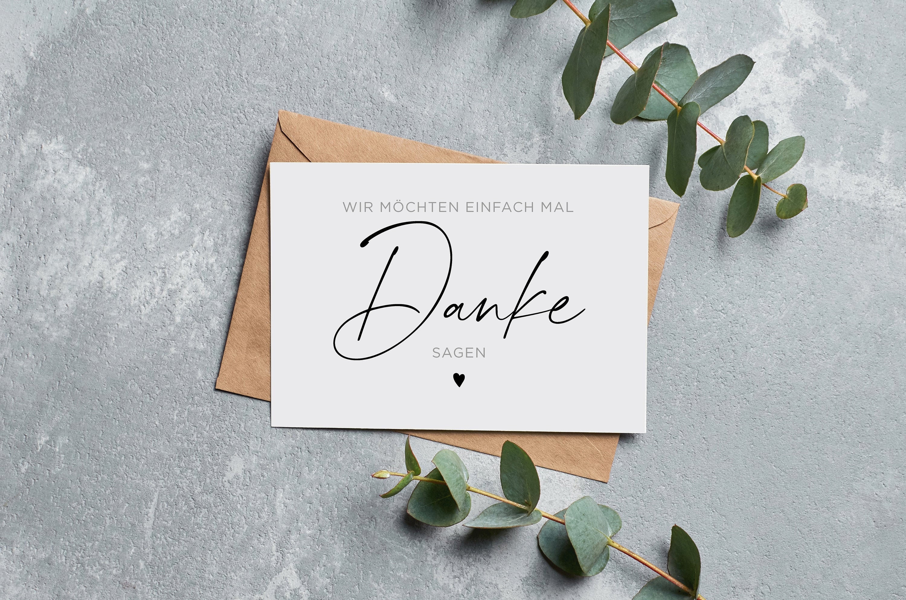 DANKE Grußkarte Dankeschön sagen Wir möchten einfach mal | Etsy